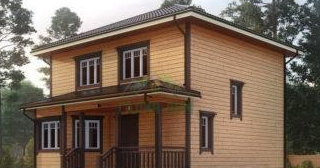 Двухэтажный дом из бруса в Каменске-Шахтинском от Строй-Ксш - строительство от 136110 руб.